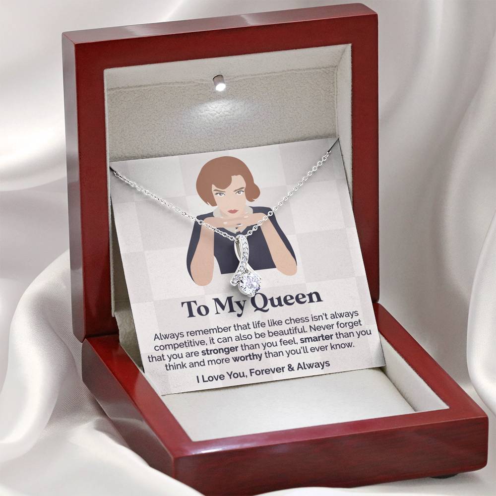 ShineOn Fulfillment Jewelry Standard Box To My Queen - More Worthy - Ribbon Necklace