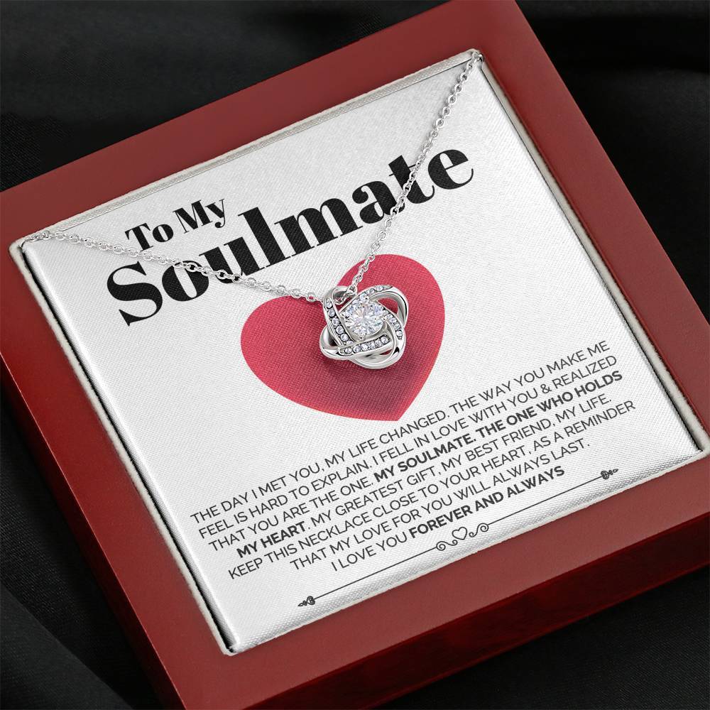ShineOn Fulfillment Jewelry Standard Box To My Soulmate - Forever & Always - Knot Necklace