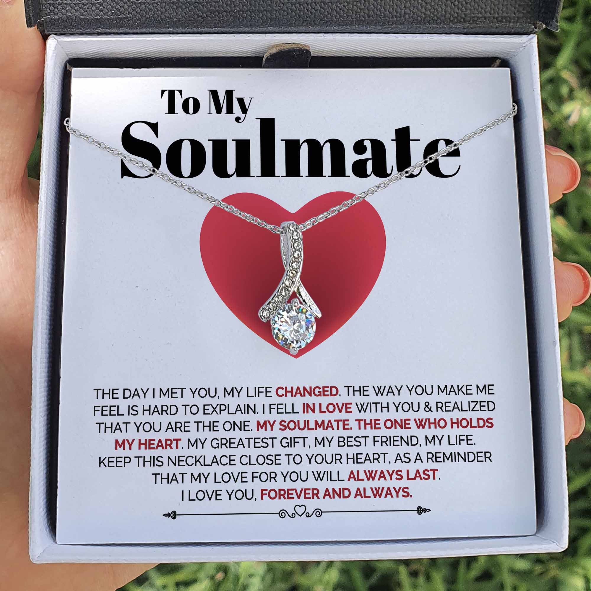 ShineOn Fulfillment Jewelry Standard Box To My Soulmate - Forever and Always - Necklace