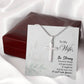 ShineOn Fulfillment Jewelry Standard Box To My Wife - Cross Necklace -Things Will Get Better