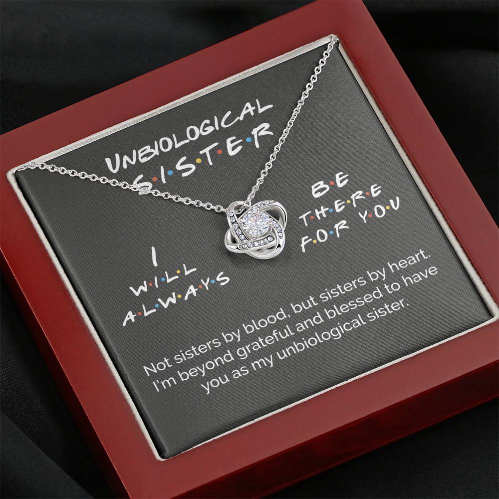 ShineOn Fulfillment Jewelry Standard Box Unbiological Sister -  I Will Always Be There For You - Knot Necklace