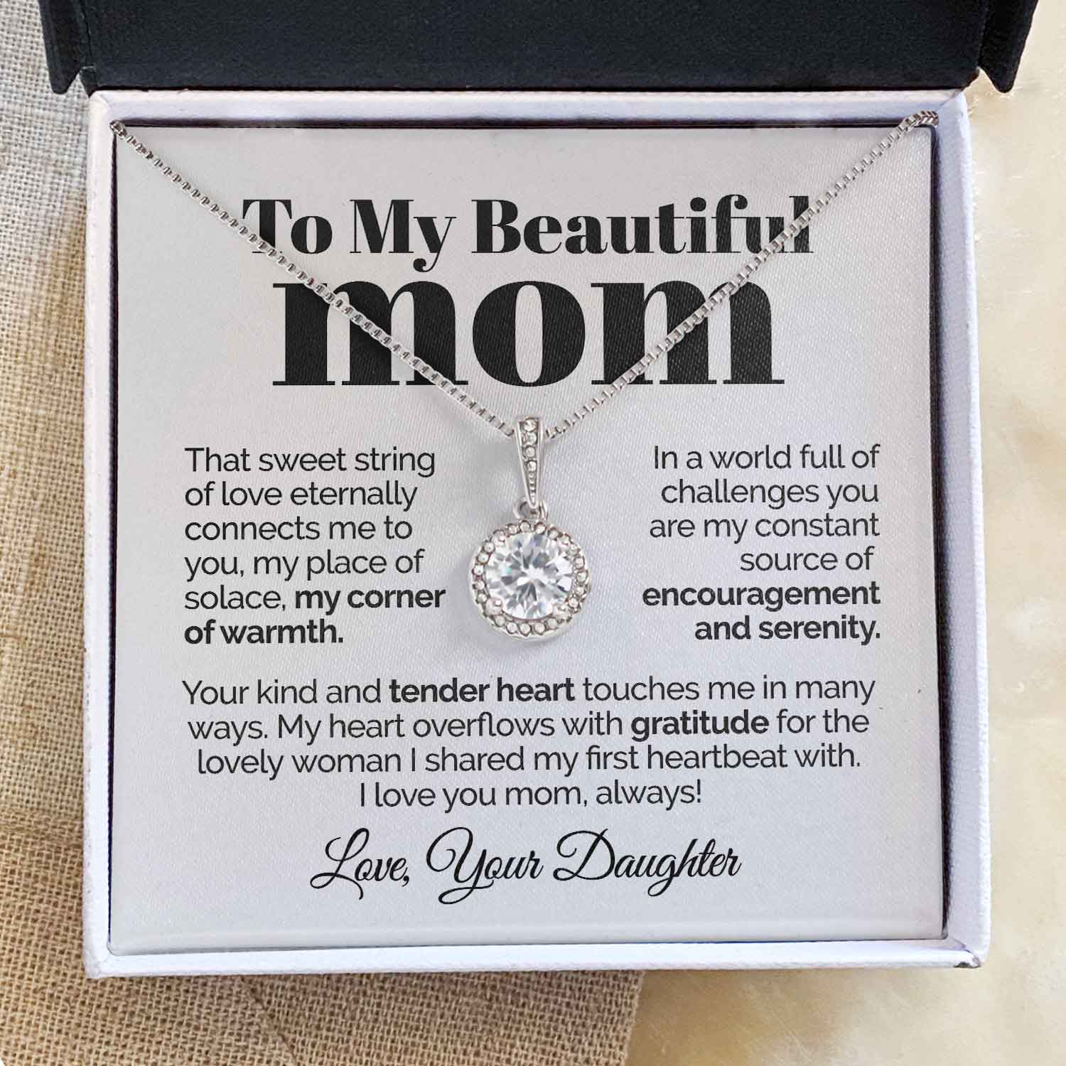 ShineOn Fulfillment Jewelry To My Beautiful Mom - That Sweet String Of Love - Eternal Hope Necklace