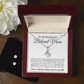 ShineOn Fulfillment Jewelry To My Boyfriends' Mom - Ribbon Necklace + FREE Earrings Gift Set