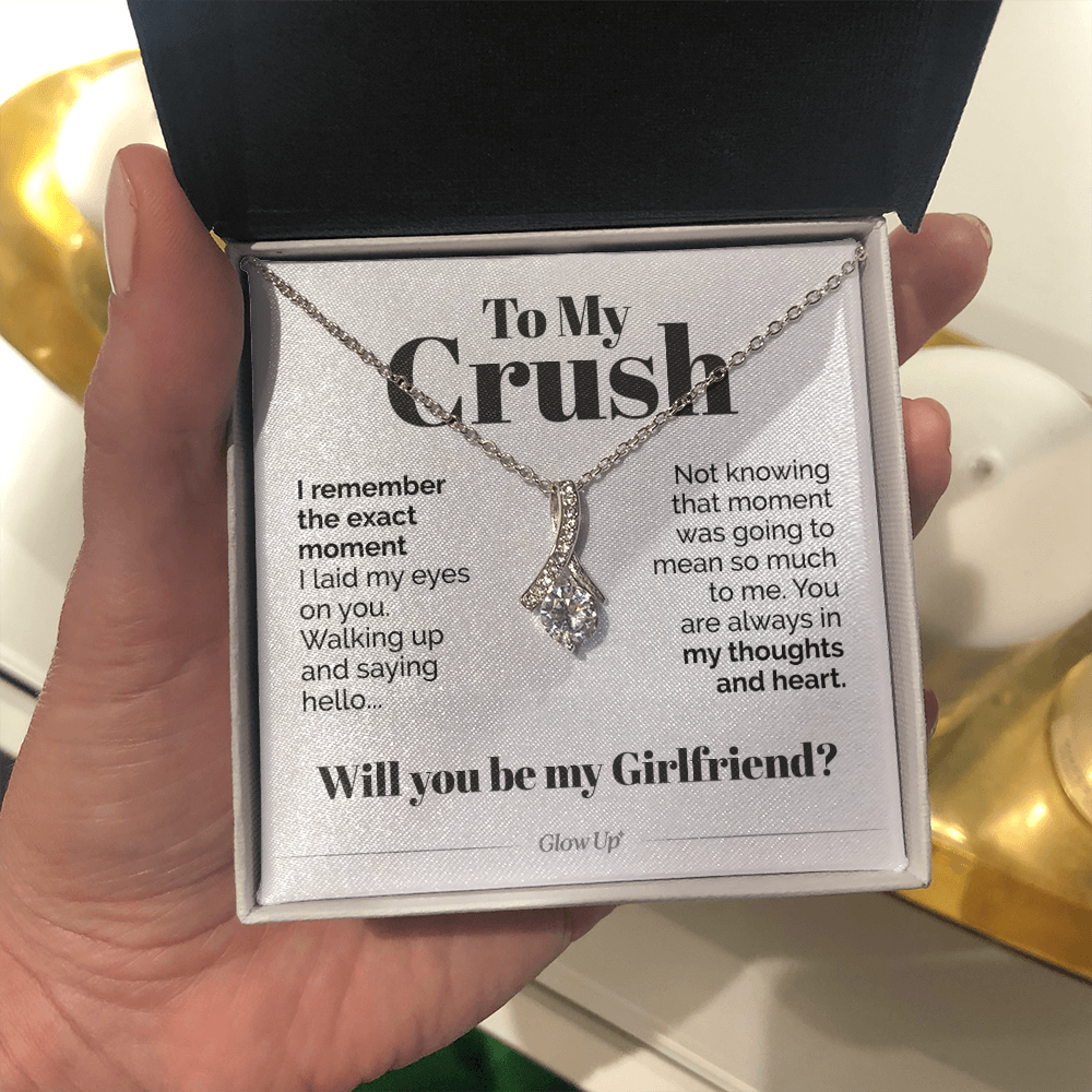 ShineOn Fulfillment Jewelry To My Crush - Will You Be My Girlfriend? - Ribbon Necklace