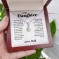 ShineOn Fulfillment Jewelry To my Daughter from Dad -  I'm proud to be your Father - Ribbon Necklace