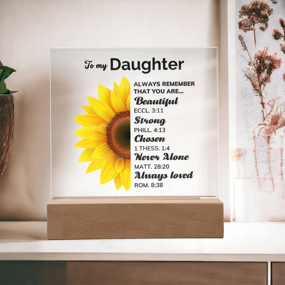 ShineOn Fulfillment Jewelry To My Daughter from Mom - Always Loved - Square Acrylic Plaque