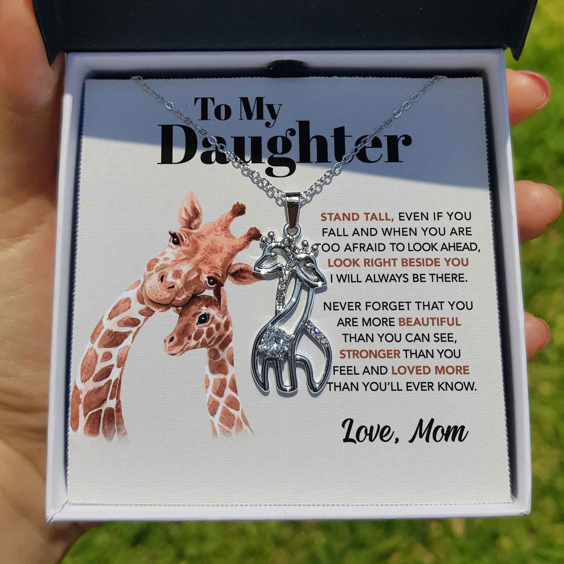 ShineOn Fulfillment Jewelry To My Daughter - I Will Always Be There - Giraffes Necklace