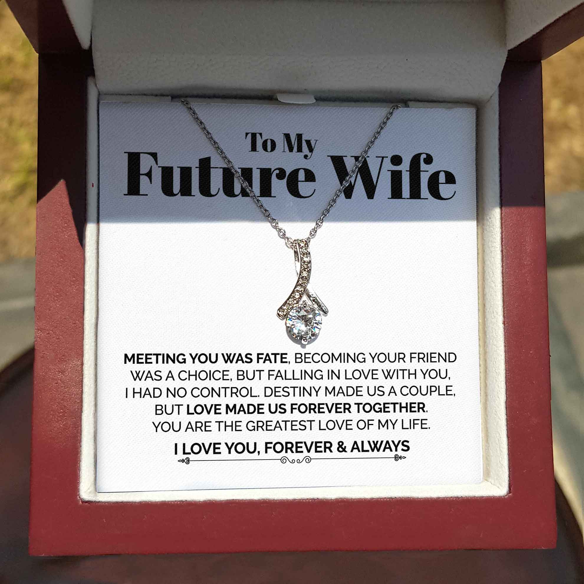 ShineOn Fulfillment Jewelry To My Future Wife - Love Made Us Forever Together - Ribbon Necklace