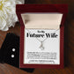 ShineOn Fulfillment Jewelry To my Future Wife - The Day I Met You - Ribbon Necklace & Earrings