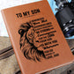 ShineOn Fulfillment Jewelry To My Son - Be Strong - Graphic Vegan Leather Notebook