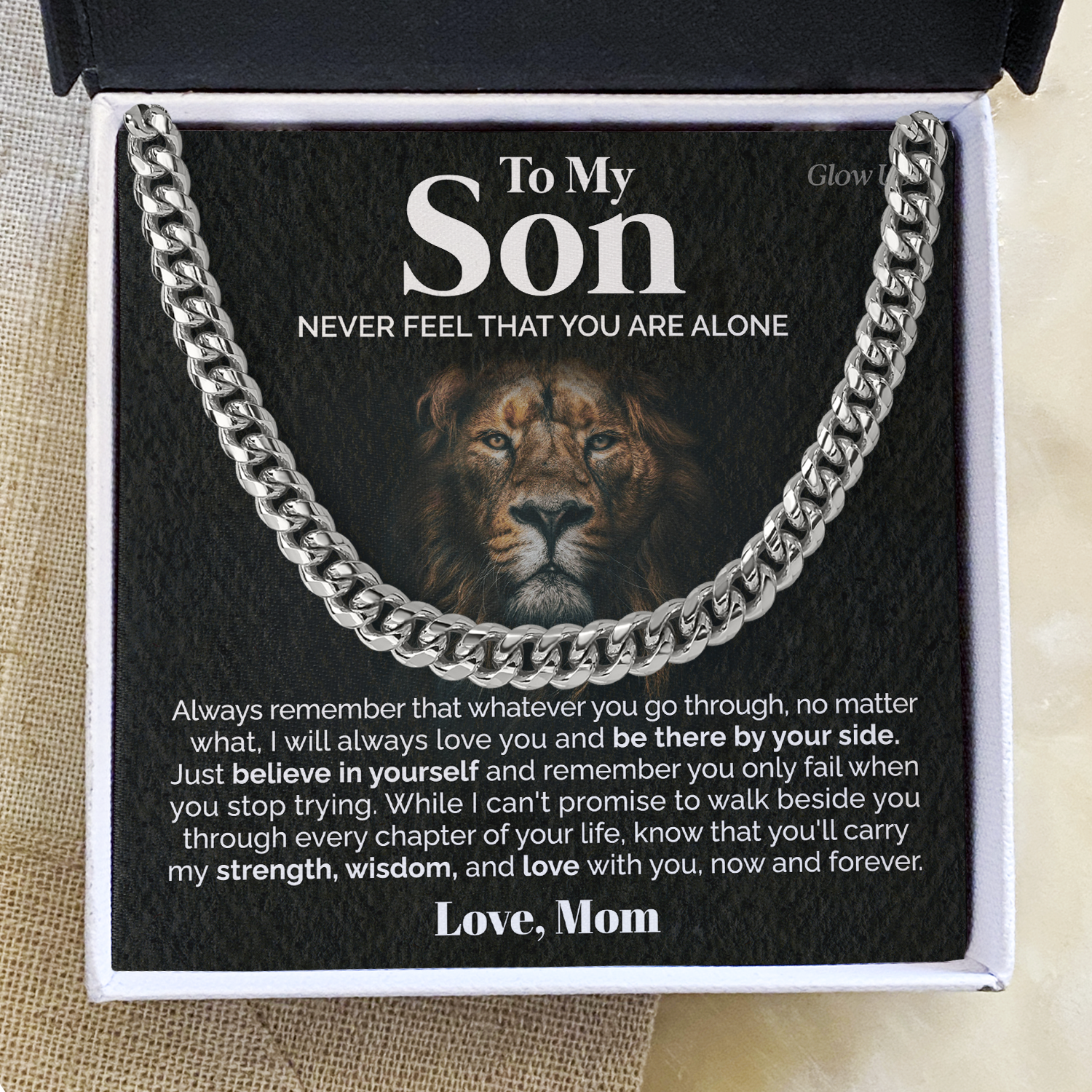 ShineOn Fulfillment Jewelry To My Son - By Your Side - Cuban Link Chain