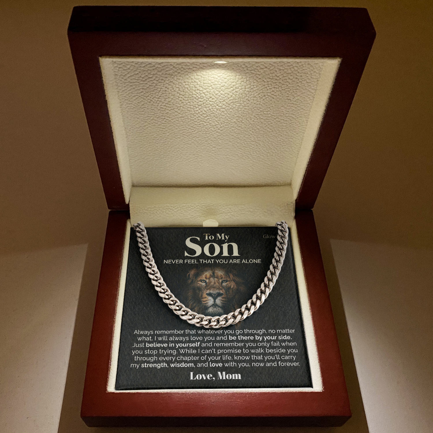 ShineOn Fulfillment Jewelry To My Son - By Your Side - Cuban Link Chain