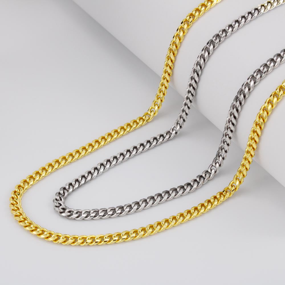 ShineOn Fulfillment Jewelry To my Son - I'm proud of you - 5mm Cuban link chain