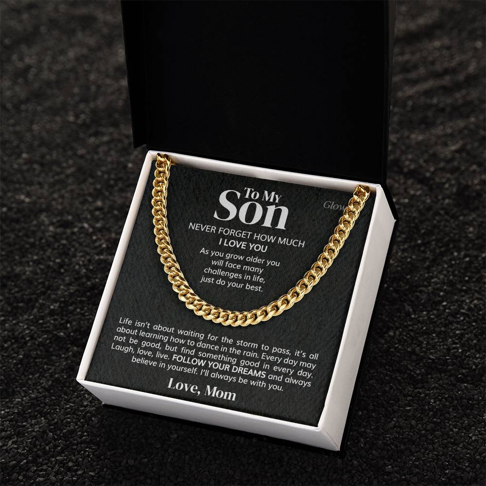 ShineOn Fulfillment Jewelry To my Son - Never forget - Cuban Link Chain