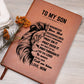 ShineOn Fulfillment Jewelry To My Son - Pray on It - Graphic Vegan Leather Notebook