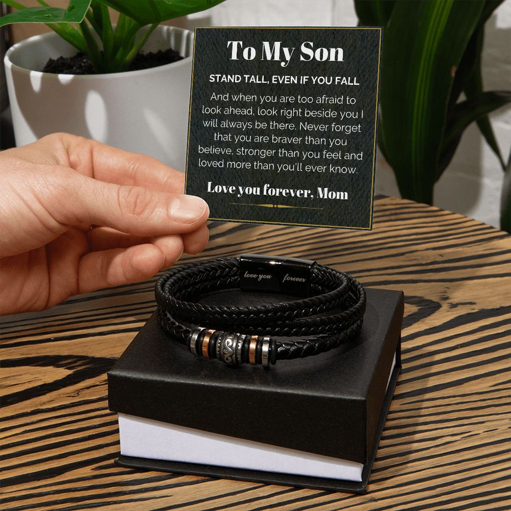 ShineOn Fulfillment Jewelry To My Son - Stand Tall - Love You Forever Vegan Bracelet
