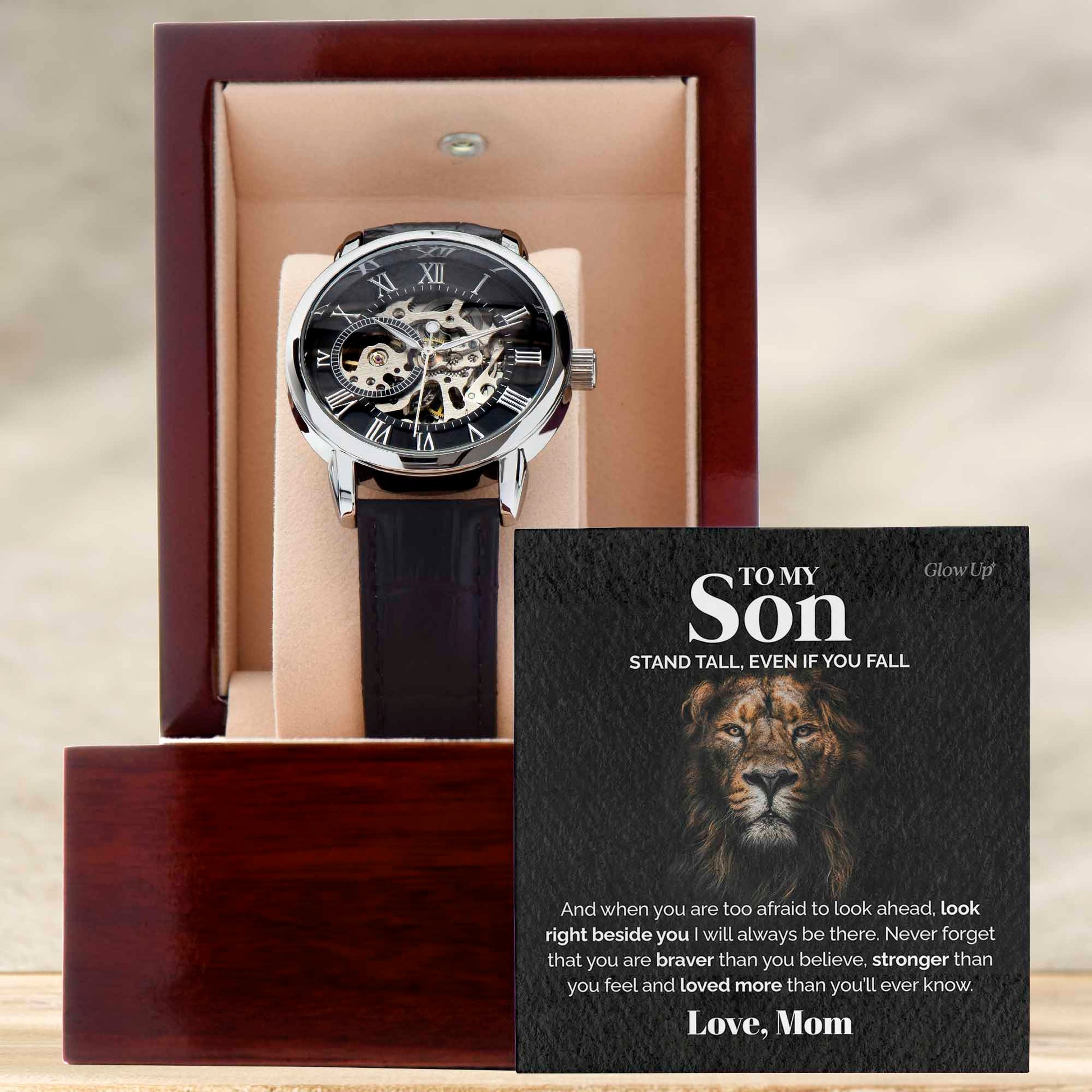 ShineOn Fulfillment Jewelry To my Son  - Stand tall - Openwork Watch