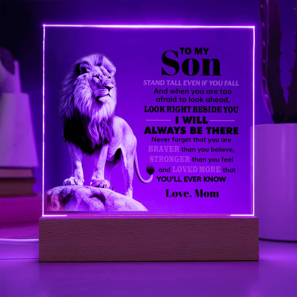 ShineOn Fulfillment Jewelry To my Son - Stand tall - Square Acrylic Plaque