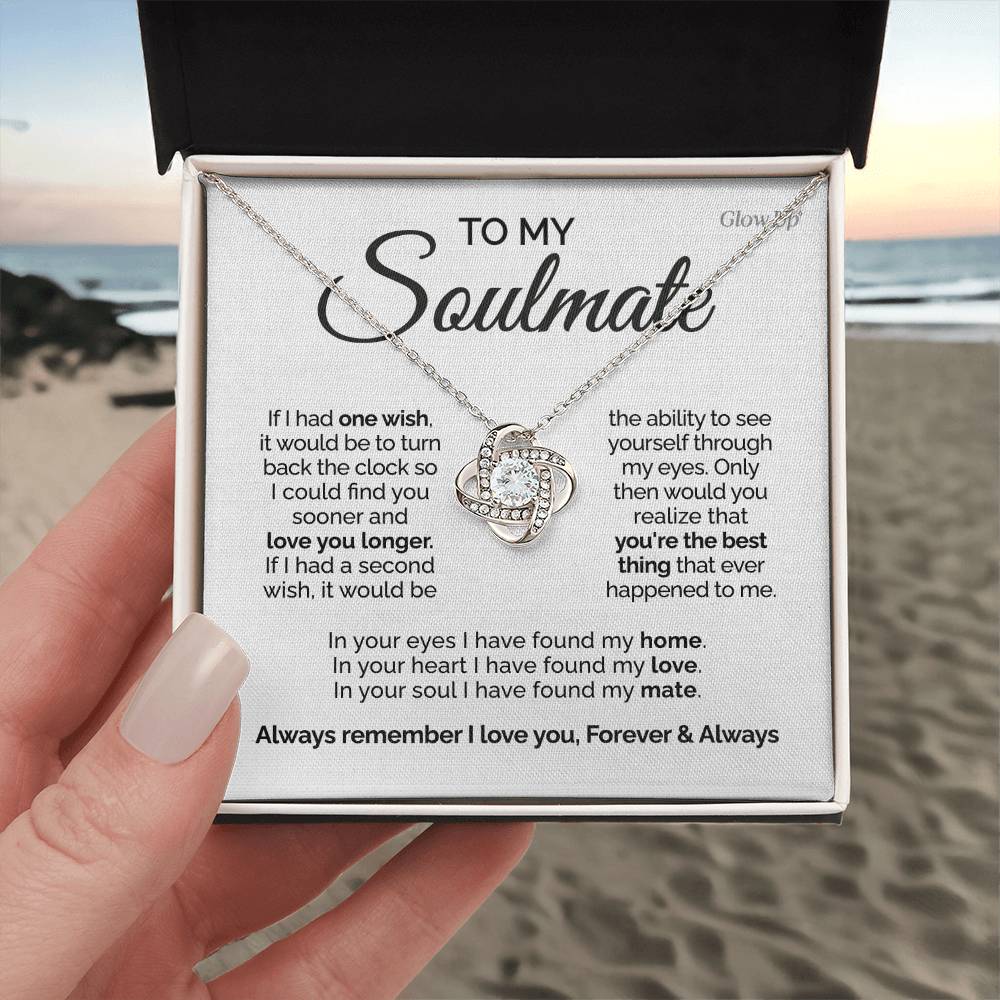 ShineOn Fulfillment Jewelry To my Soulmate - I have found my love - Love Knot Necklace