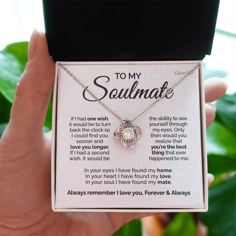 ShineOn Fulfillment Jewelry To my Soulmate - I have found my love - Love Knot Necklace