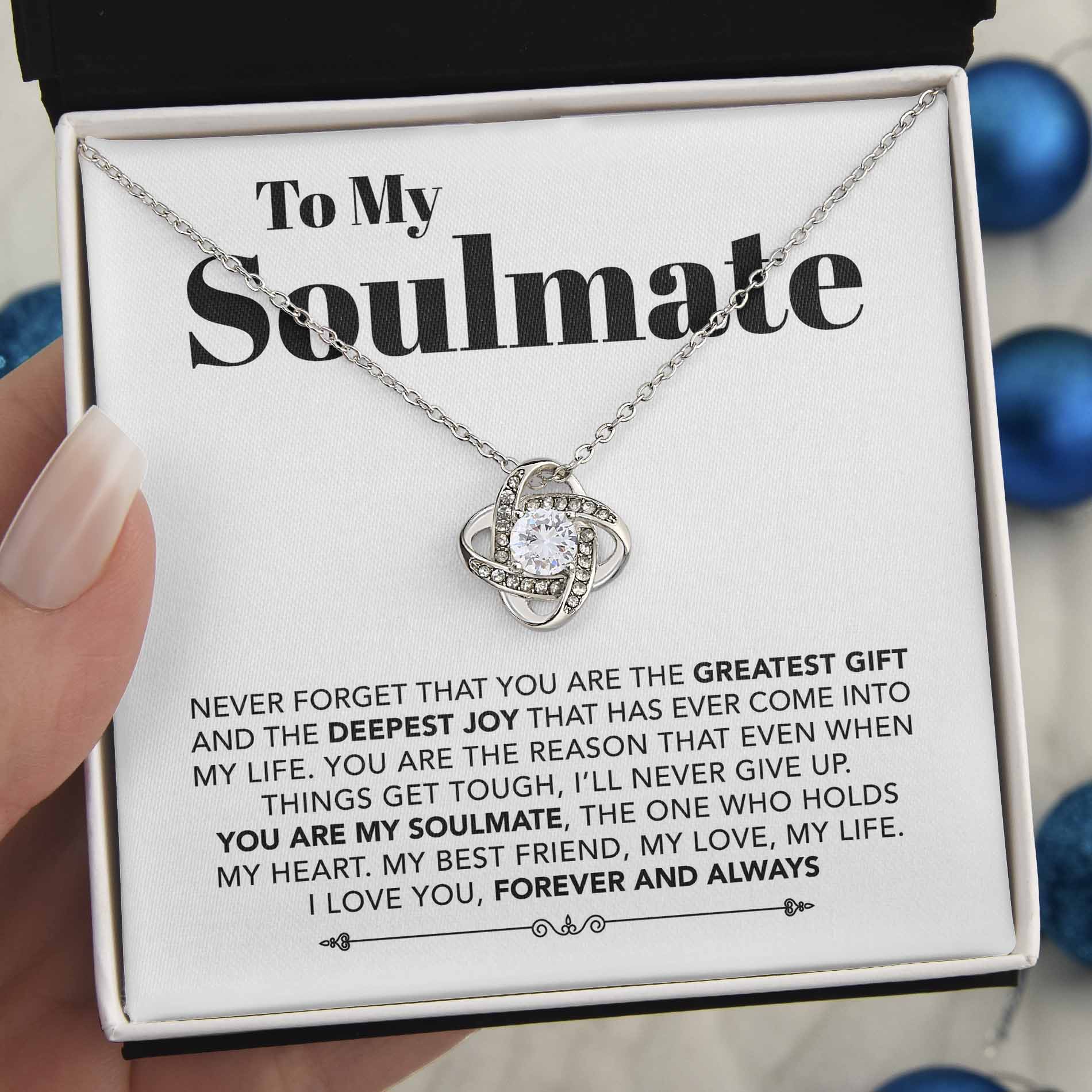 ShineOn Fulfillment Jewelry To My Soulmate - My Love, My Life - Love Knot Necklace