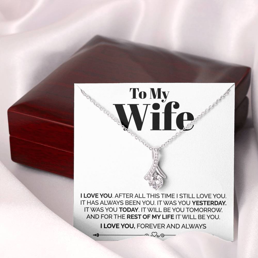 ShineOn Fulfillment Jewelry To My Wife - After All This Time - Ribbon Necklace