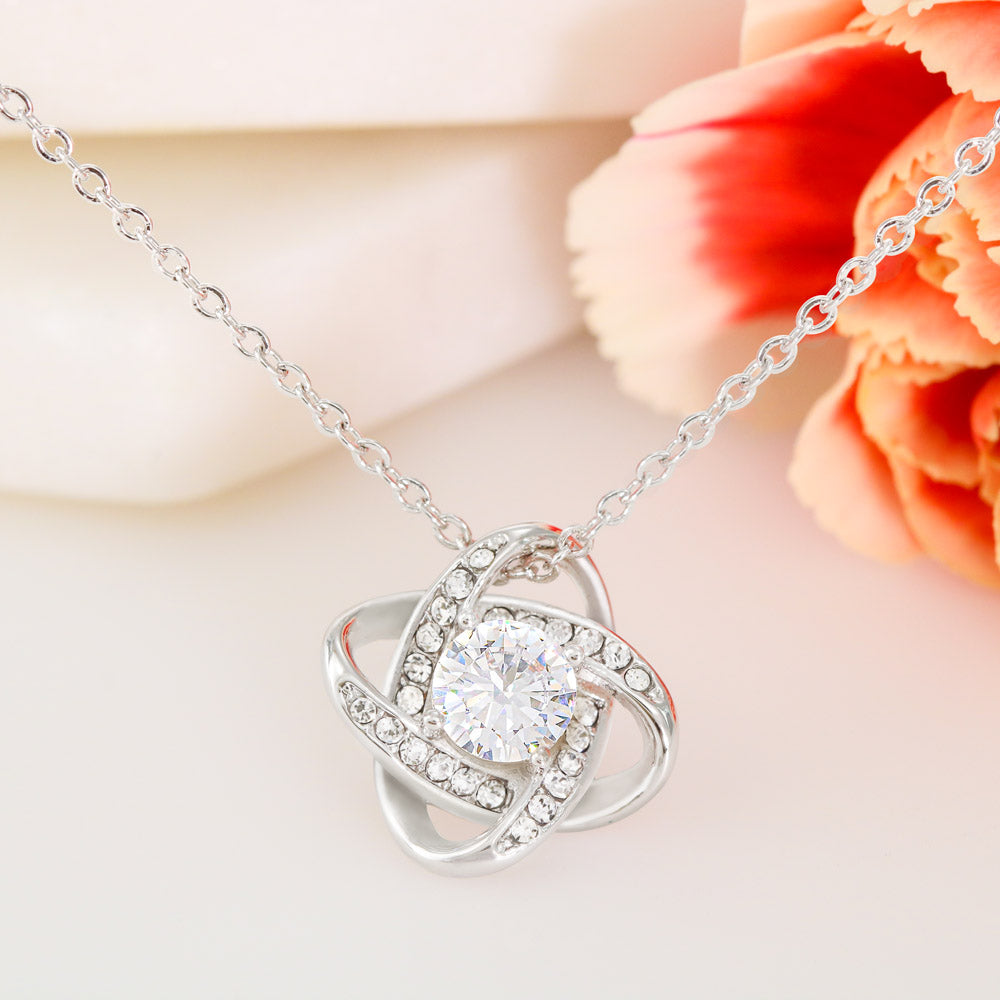 ShineOn Fulfillment Jewelry Two Toned Box To My Beautiful Mum - That Sweet String Of Love - Love Knot Necklace