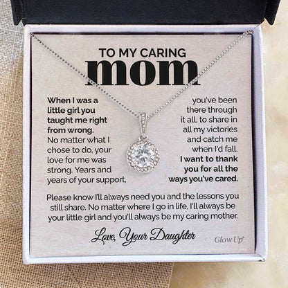 ShineOn Fulfillment Jewelry Two-Toned Box To my caring Mom - Thank you for all - Eternal Hope