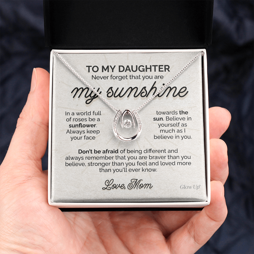ShineOn Fulfillment Jewelry Two-Toned Box To my Daughter - My sunshine - Lucky in Love