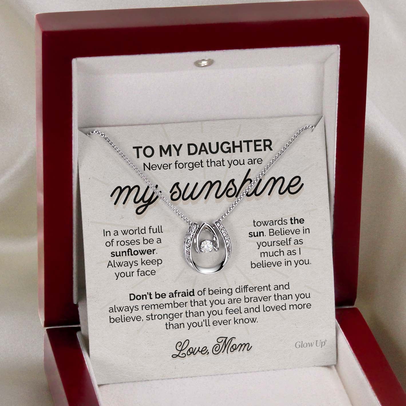 ShineOn Fulfillment Jewelry Two-Toned Box To my Daughter - My sunshine - Lucky in Love