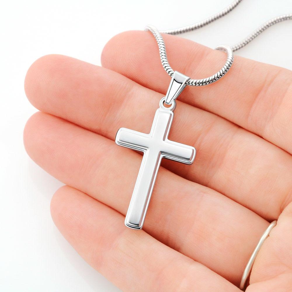 ShineOn Fulfillment Jewelry Two-Toned Box To My Son - Always Remember - Cross Necklace
