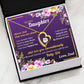 ShineOn Fulfillment Message Card 14k White Gold Finish To My Daughter - Forever Love - You are not alone