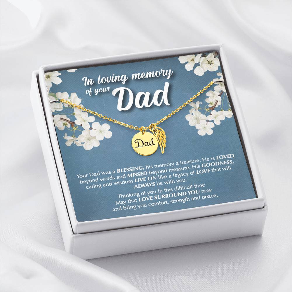 ShineOn Fulfillment Message Cards Polished Stainless Steel Dad Remembrance - Legacy of Love