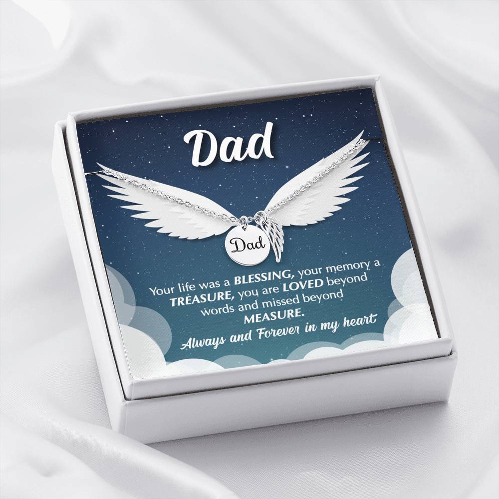 ShineOn Fulfillment Message Cards Polished Stainless Steel Dad Remembrance - Your Memory is a Treasure