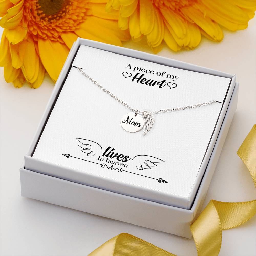 ShineOn Fulfillment Message Cards Polished Stainless Steel Mom Remembrance - Piece of My Heart