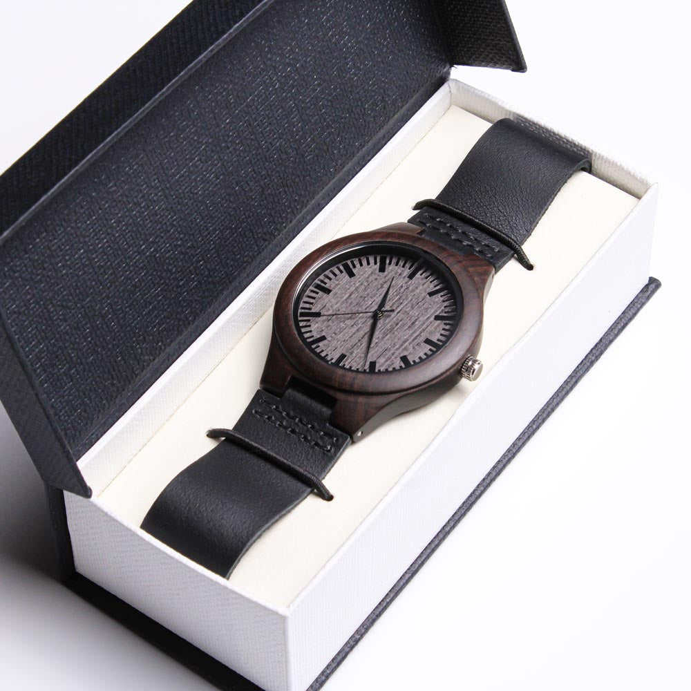 ShineOn Fulfillment Watches Luxury Box To my Son - Stand tall - Wooden Watch