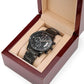 ShineOn Fulfillment Watches Standard Box To My Future Husband - The Day I Met You - Black Chronograph Watch