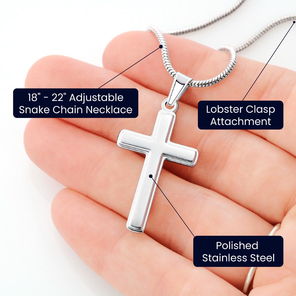 shineon Stainless cross necklace